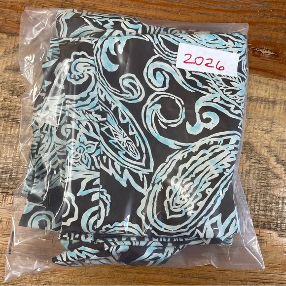 Talbots Silk Blend Stretch Brown Blue Dress Pants Stretch size 4 Classy paisley - Picture 11 of 11